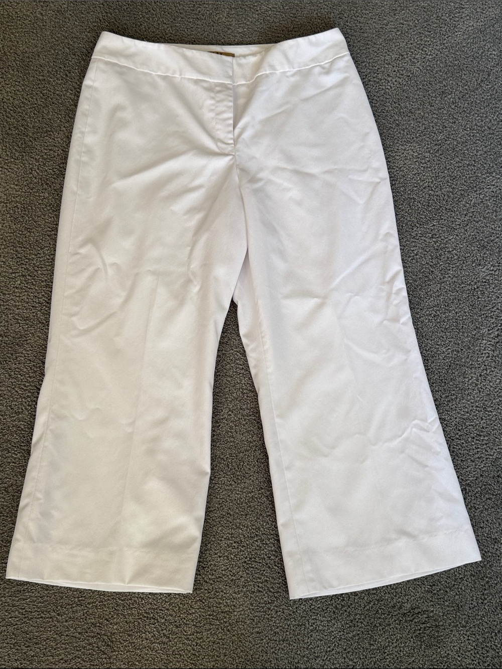 Alex Marie White Wide-Leg Chinos. Fully Lined. Size 12P
